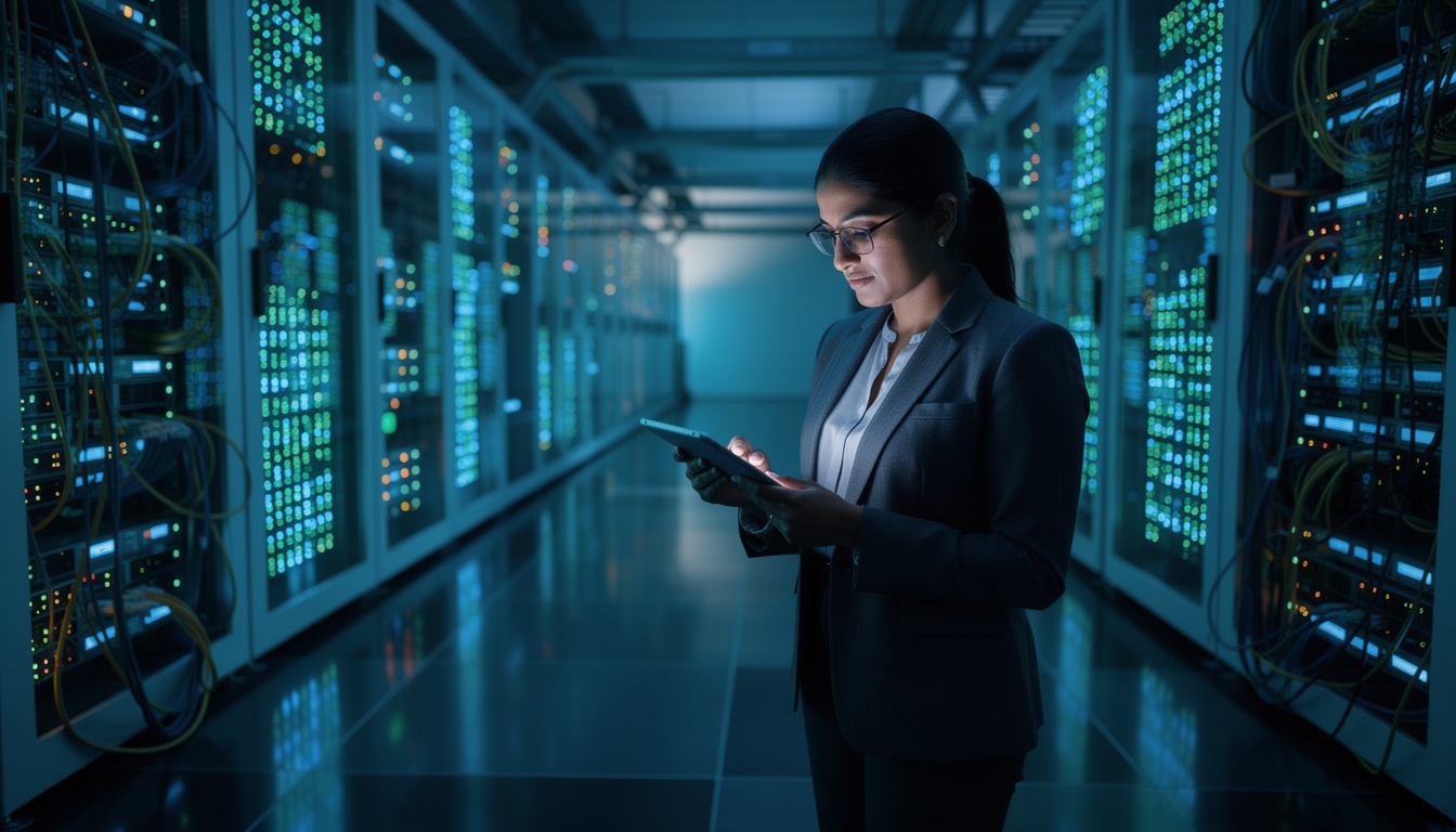 Serverová místnost s bezpečnostní infrastrukturou pro šifrované cloudové úložiště